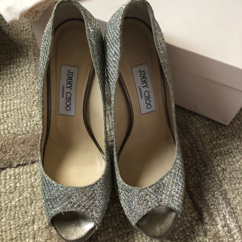 Jimmy Choo Open Toe Pump Sz. 37.5